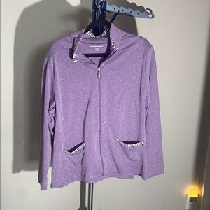 Allison Daley Lavender Zip-Up Jacket. Size XL